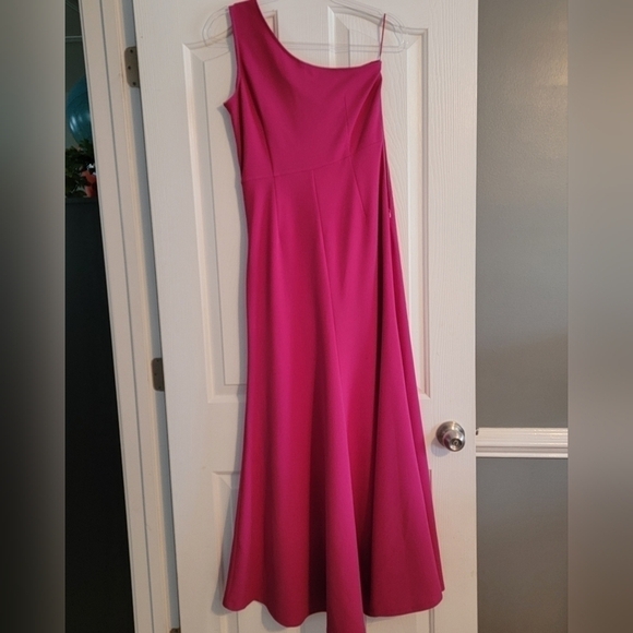 Amazon One Shoulder Sleeveless Split Bodycon Mermaid Evening Cocktail Long Dress - Picture 3 of 6